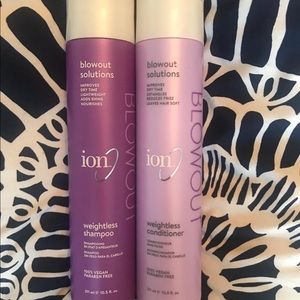 Shampoo and conditioner, hairspray, blow dry spray